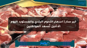 خبر سار | أسعار اللحوم البلدي والمستورد اليوم الإثنين تُسعد المواطنين